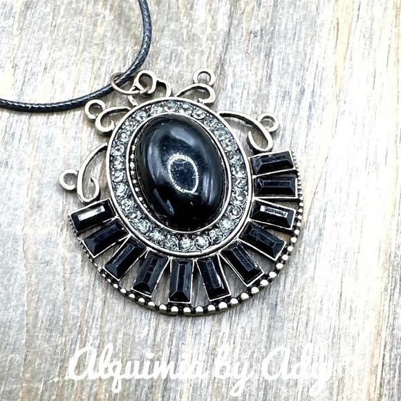 Alquimia by Ady Black and Silver Necklace - Picture 1 of 2